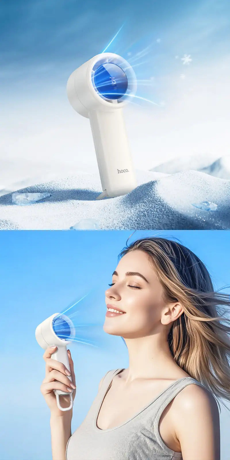 Hoco Portable Handheld Fan Powerful Compact & Rechargeable